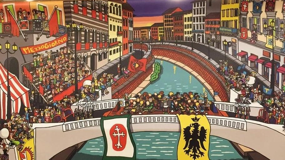 Pisa nel giorno del Gioco del Ponte (. foto presa dal web