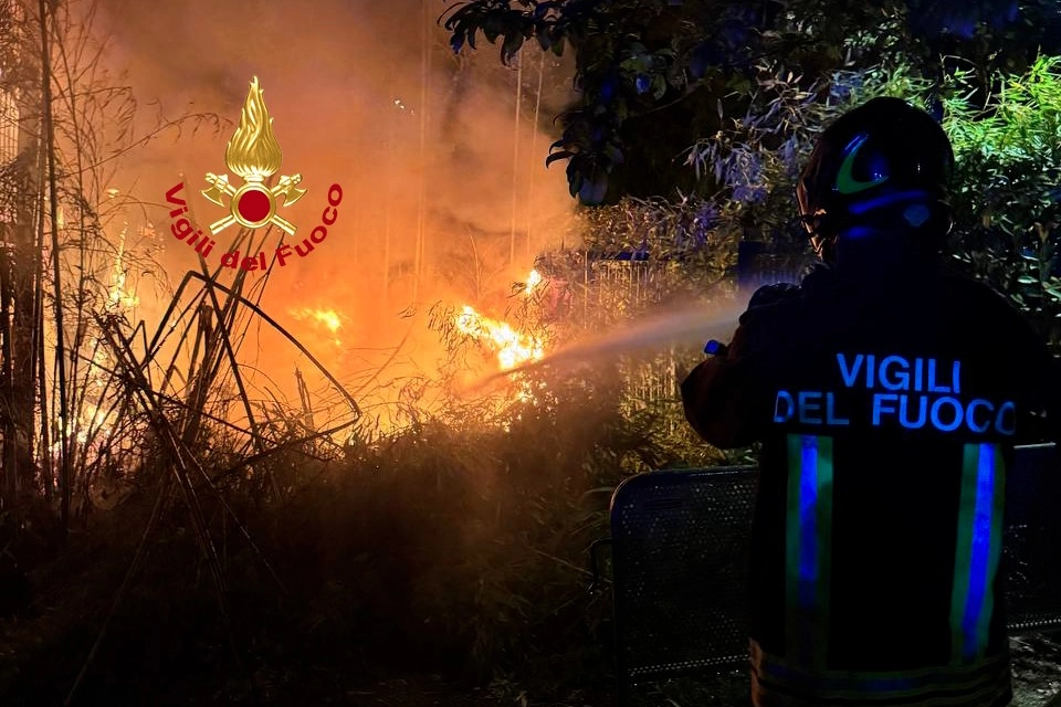 L'intervento dei vigili del fuoco