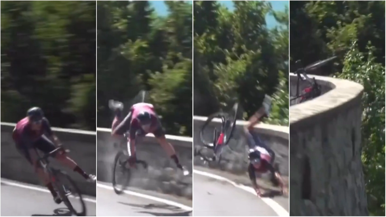 Nei frame tratti dal video di Eurosport, la paurosa caduta di Vittoria Guazzini Nei frame tratti dal video di Eurosport, la paurosa caduta di Vittoria Guazzini