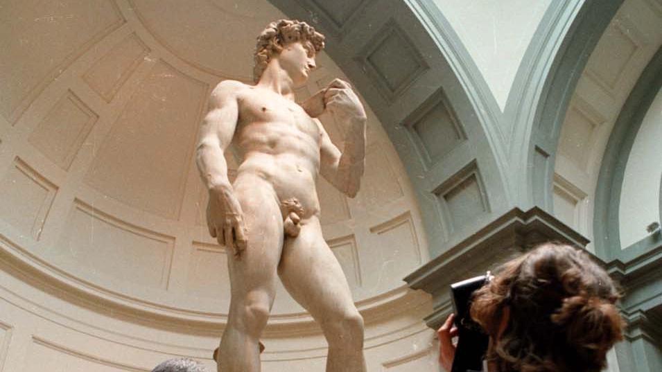 Il david di Michelangelo alla Galleria dell'Accademia (NewPressPhoto)