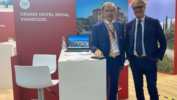 Marino Patruno, direttore del Grand Hotel Royal, e l’assessore al turismo Alessandro Meciani Marino Patruno, direttore del Grand Hotel Royal, e l’assessore al turismo Alessandro Meciani