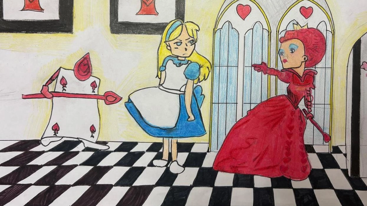 Gli autori del disegno sono gli studenti Anisa Islam e Chloe Omari Gli autori del disegno sono gli studenti Anisa Islam e Chloe Omari