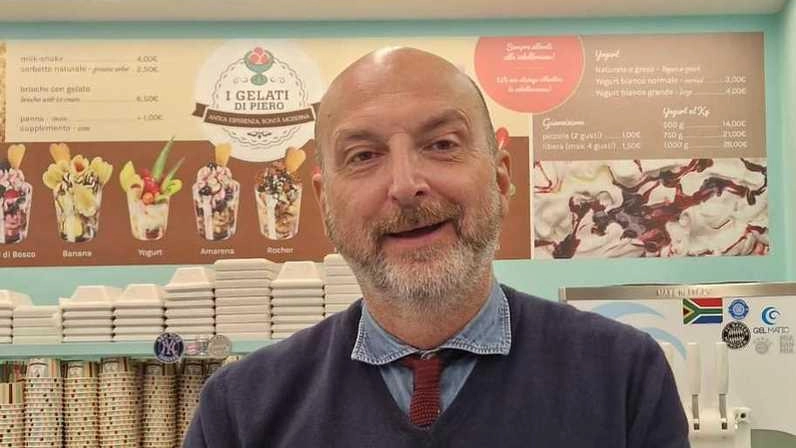 Piero Pacini, titolare della gelateria «I gelati di Piero»