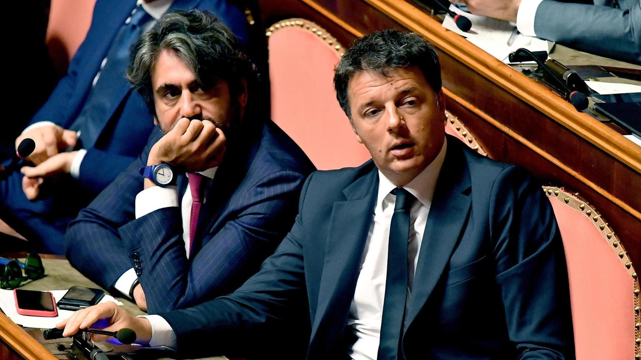 Francesco Bonifazi al fianco del leader di Italia Viva Matteo Renzi Francesco Bonifazi al fianco del leader di Italia Viva Matteo Renzi