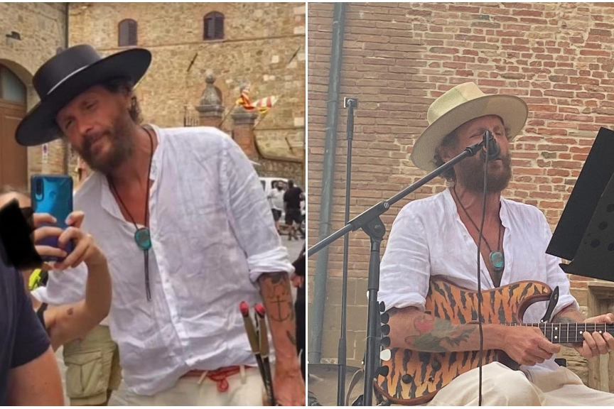 Jovanotti a Casole d'Elsa, dove ha partecipato alla prima edizione del Festival organizzato da Rick Rubin, il suo produttore musicale