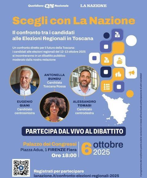 Il confronto tra i candidati. Dibattito de La Nazione. Appuntamento al 6 ottobre