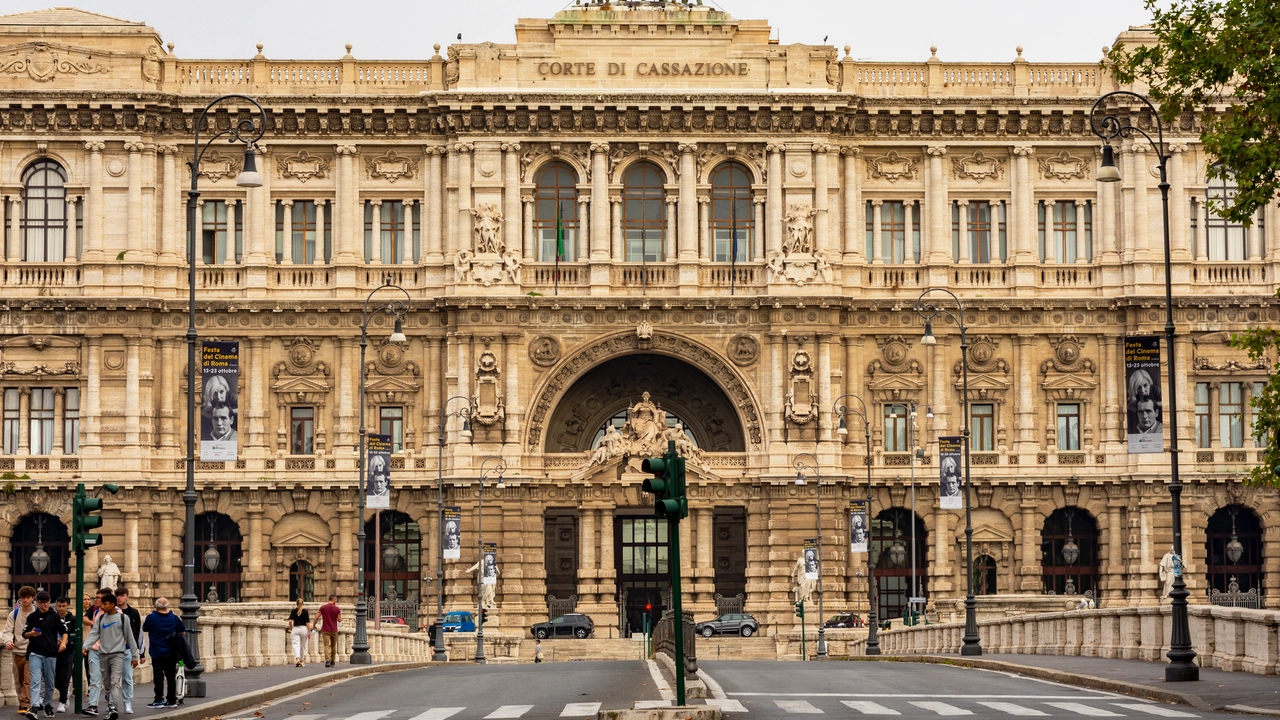 La facciata del palazzo che ospita a Roma la Corte di Cassazione La facciata del palazzo che ospita a Roma la Corte di Cassazione