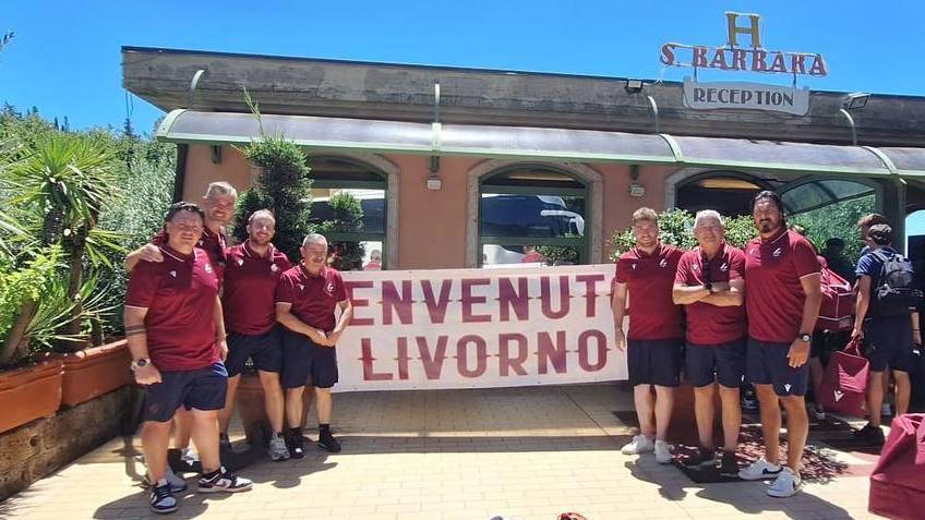Il Livorno Calcio lavora sul campo della Nievole Il Livorno Calcio lavora sul campo della Nievole