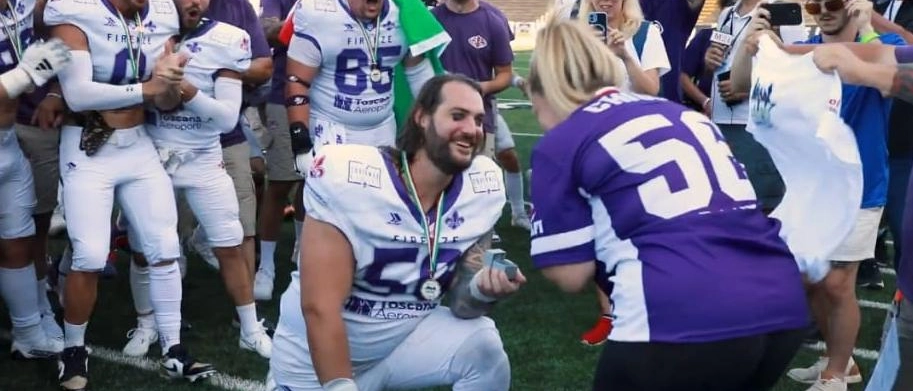 Football americano, i Guelfi Firenze trionfano nella finale scudetto: vittoria e proposta di matrimonio