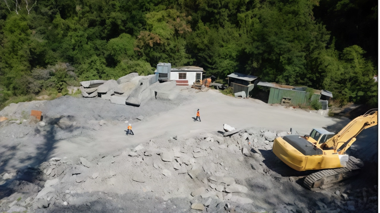 Il deposito del detrito stoccato, secondo il Parco, senza autorizzazioni Il deposito del detrito stoccato, secondo il Parco, senza autorizzazioni