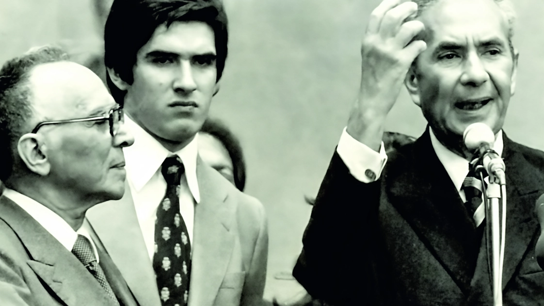 Giorgio La Pira, un giovane Pierferdinando Casini e Aldo Moro