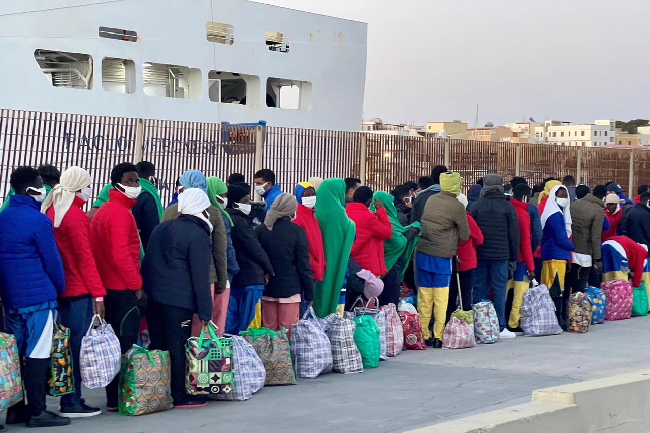 Un gruppo di migranti