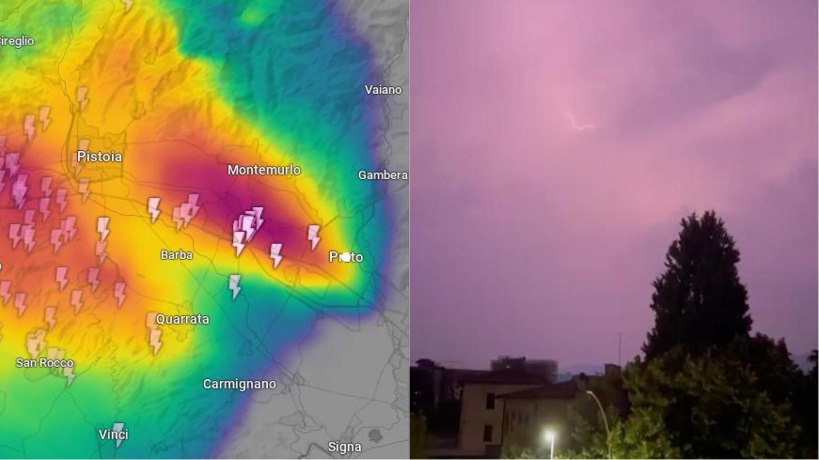 Meteo Toscana, temporali su Prato e Pistoia. Disagi in A11, ma il caldo non molla la presa Meteo Toscana, temporali su Prato e Pistoia. Disagi in A11, ma il caldo non molla la presa