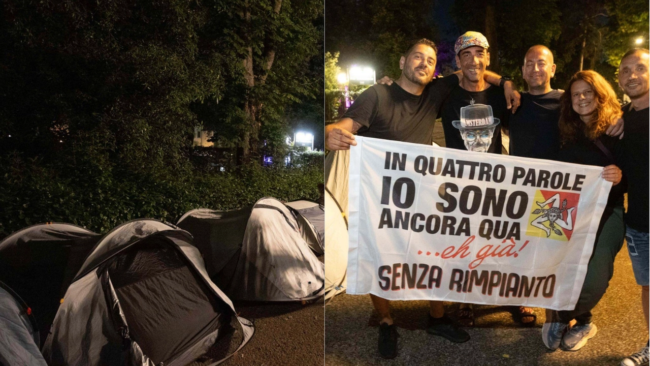Concerto di Vasco Rossi a Firenze, i fan già accampati alle Cascine (Foto NewPressPhoto) Concerto di Vasco Rossi a Firenze, i fan già accampati alle Cascine (Foto NewPressPhoto)