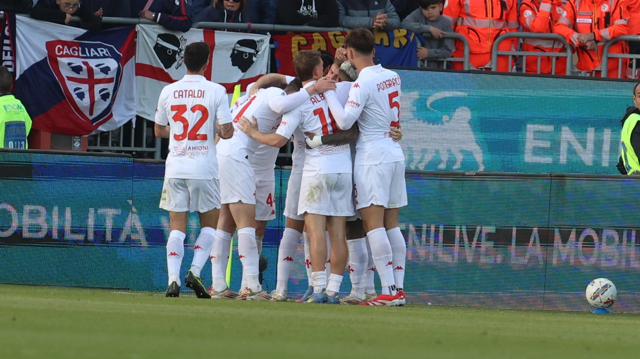 La Fiorentina vince contro il Cagliari 1-2 (Foto Ansa)