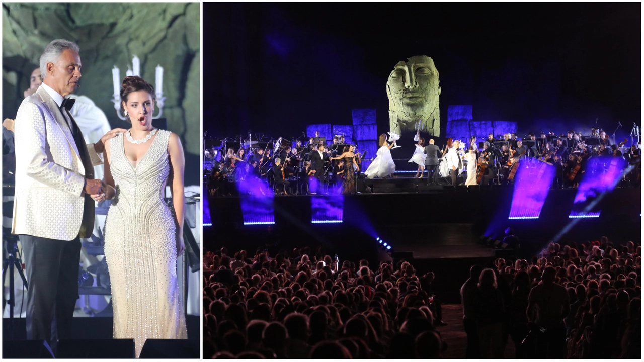 Teatro del Silenzio, il maestro Andrea Bocelli sul palco (Foto Bongianni/Germogli) Teatro del Silenzio, il maestro Andrea Bocelli sul palco (Foto Bongianni/Germogli)