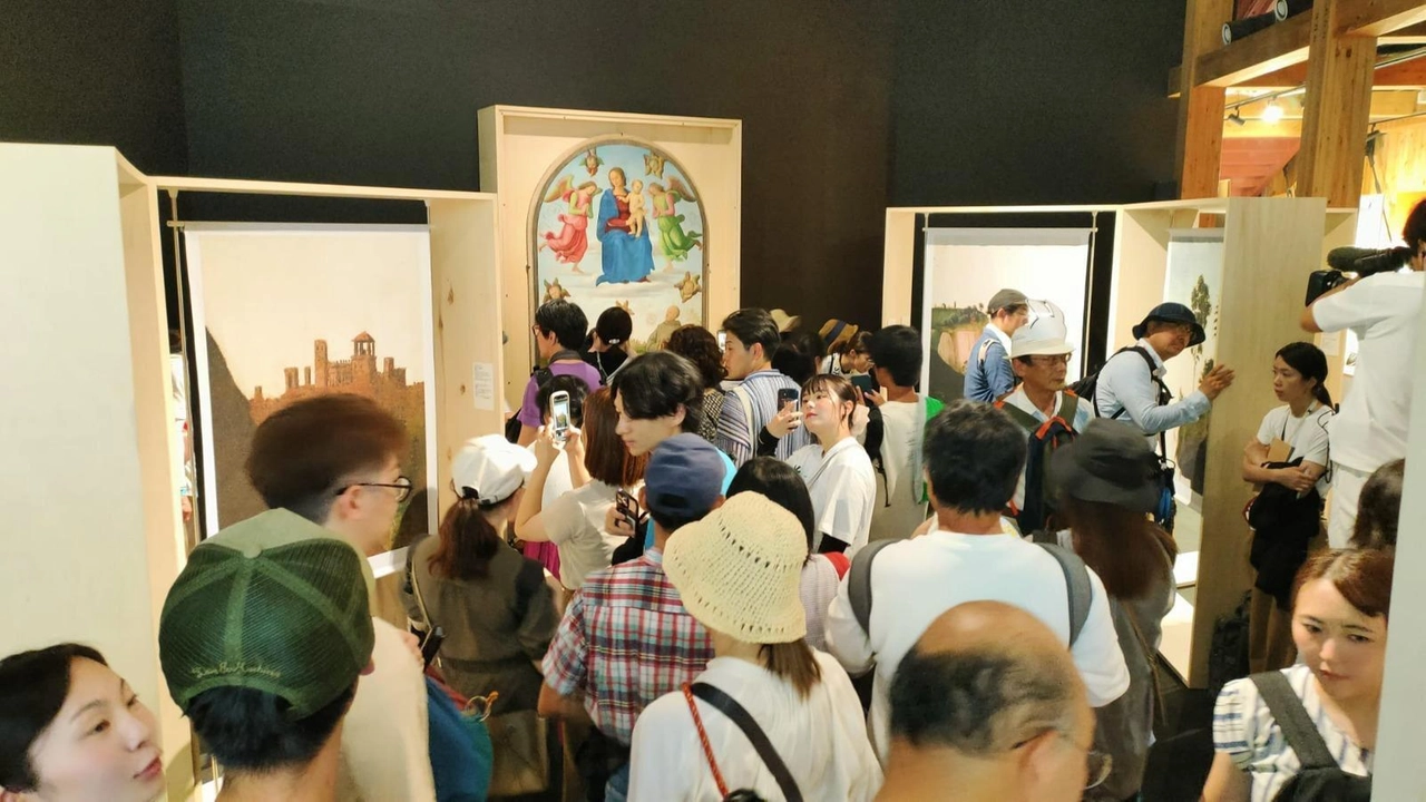 Il Gonfalone della giustizia del Perugino esposto al padiglione Italia di Osaka ha riscosso grande successo di pubblico