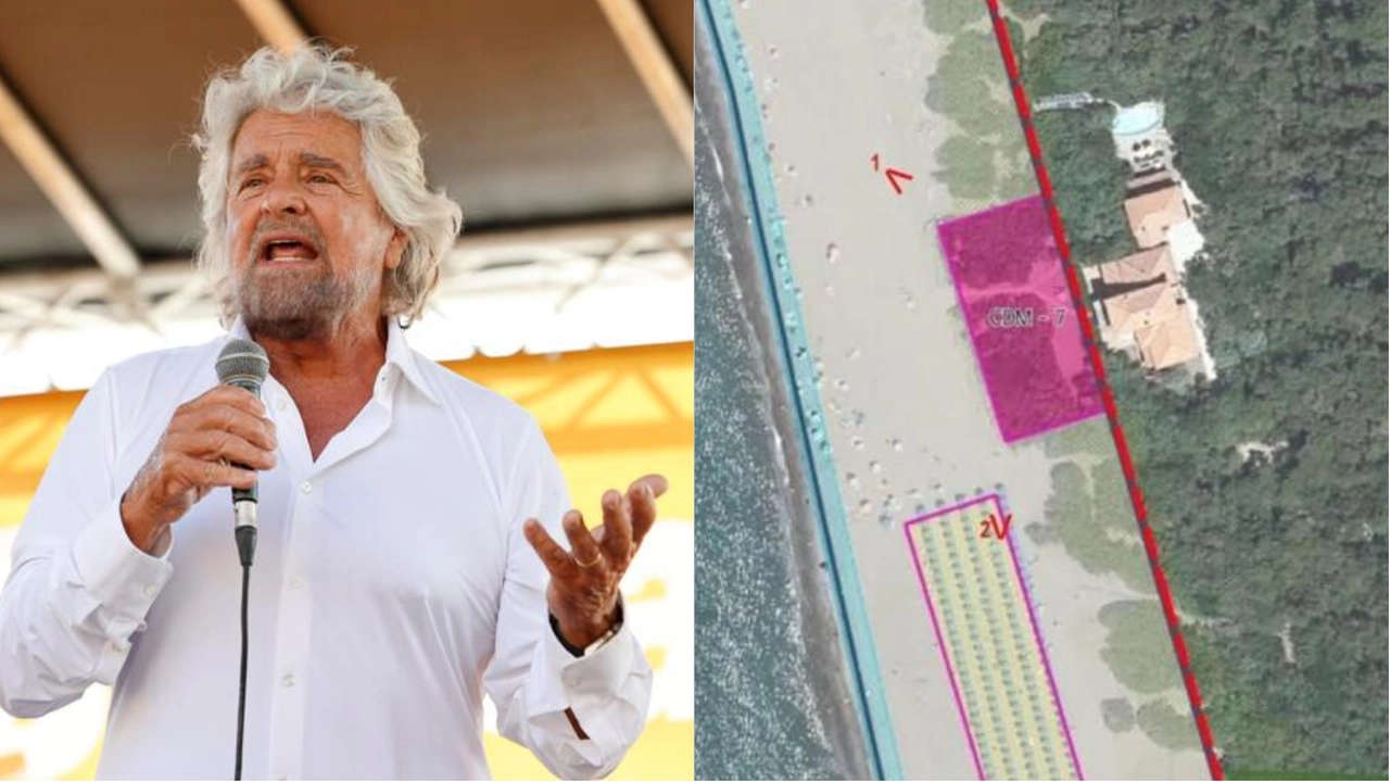 Beppe Grillo e il tratto di spiaggia al centro delle polemiche Beppe Grillo e il tratto di spiaggia al centro delle polemiche