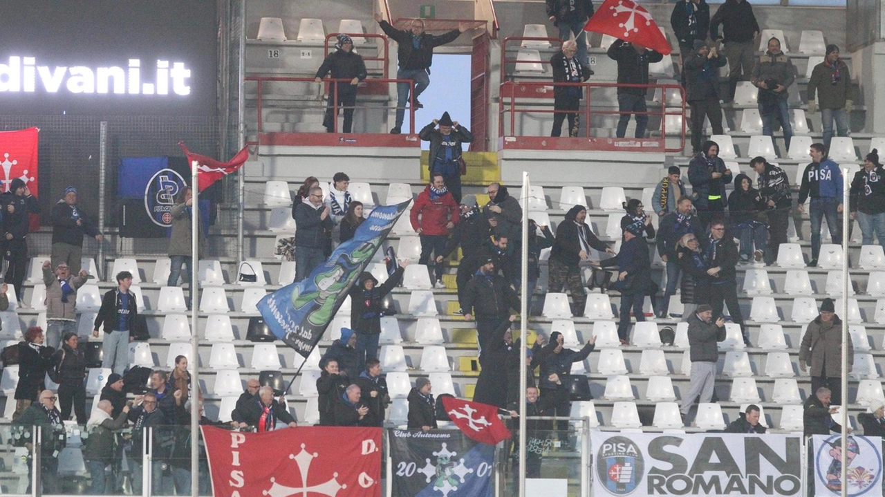 I tifosi pisani nell’ultima trasferta a Cesena. Inzaghi ha lanciato l’appello alla tifoseria