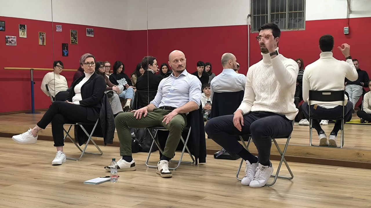 Sport e salute, da sinistra Santini, Rosa e Tuci Sport e salute, da sinistra Santini, Rosa e Tuci