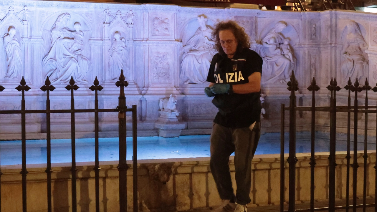 Accertamenti della polizia scientifica dopo la protesta degli animalisti dentro Fonte Gaia (Foto Di Pietro)