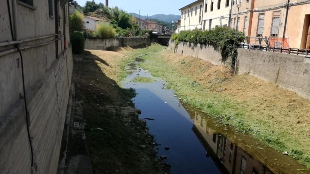 Il torrente Dogana a Montevarchi Il torrente Dogana a Montevarchi