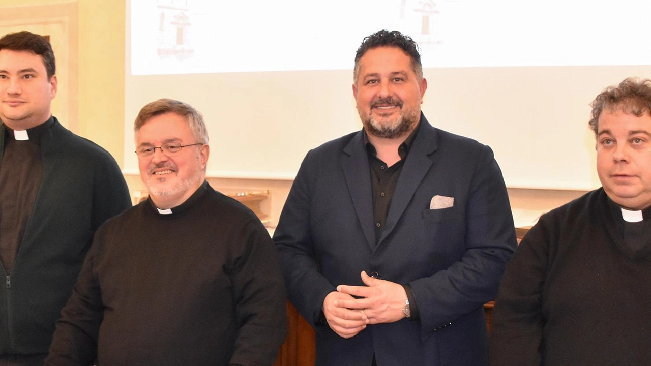 Un momento della presentazione del programma della celebrazione di domenica per l’arrivo in città del vescovo Bernardino