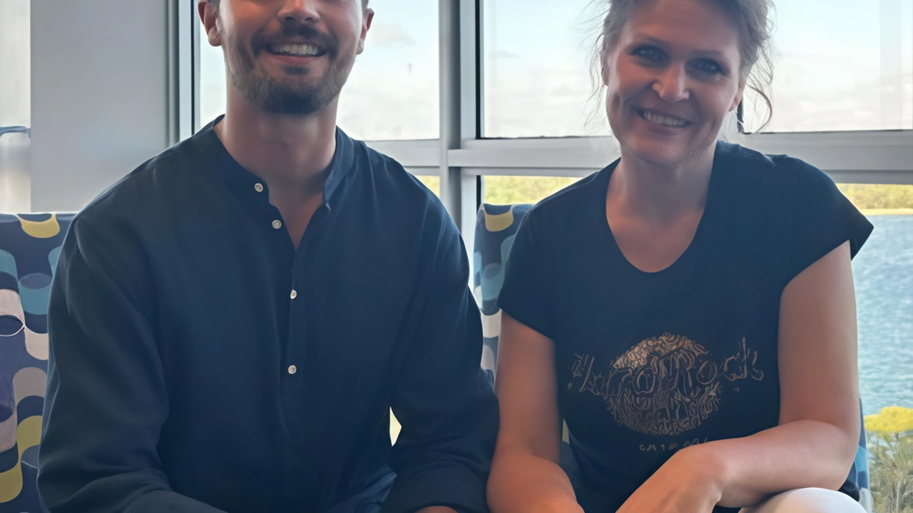 Matteo Falcinelli con la madre Vlasta Studenicova