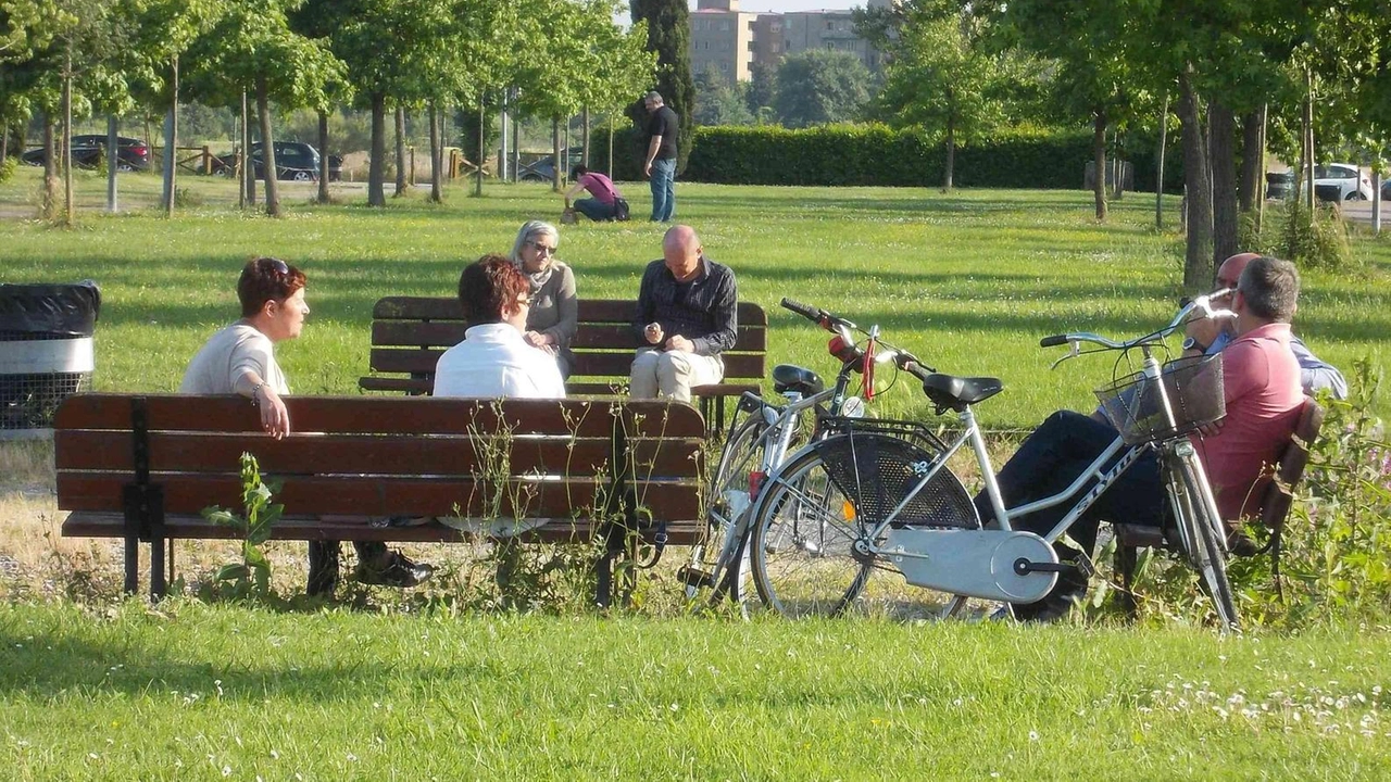Una delle oasi verdi di Campi: il giardino di Villa Montalvo sempre molto frequentato