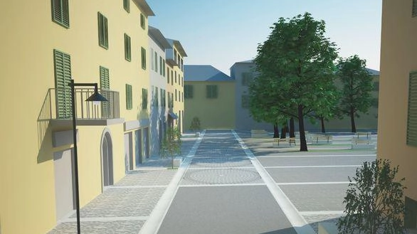 Il rendering di via 2 giugno: i lavori sono ripartiti mercoledì e rientrano nel piano di riqualificazione da due milioni Il rendering di via 2 giugno: i lavori sono ripartiti mercoledì e rientrano nel piano di riqualificazione da due milioni