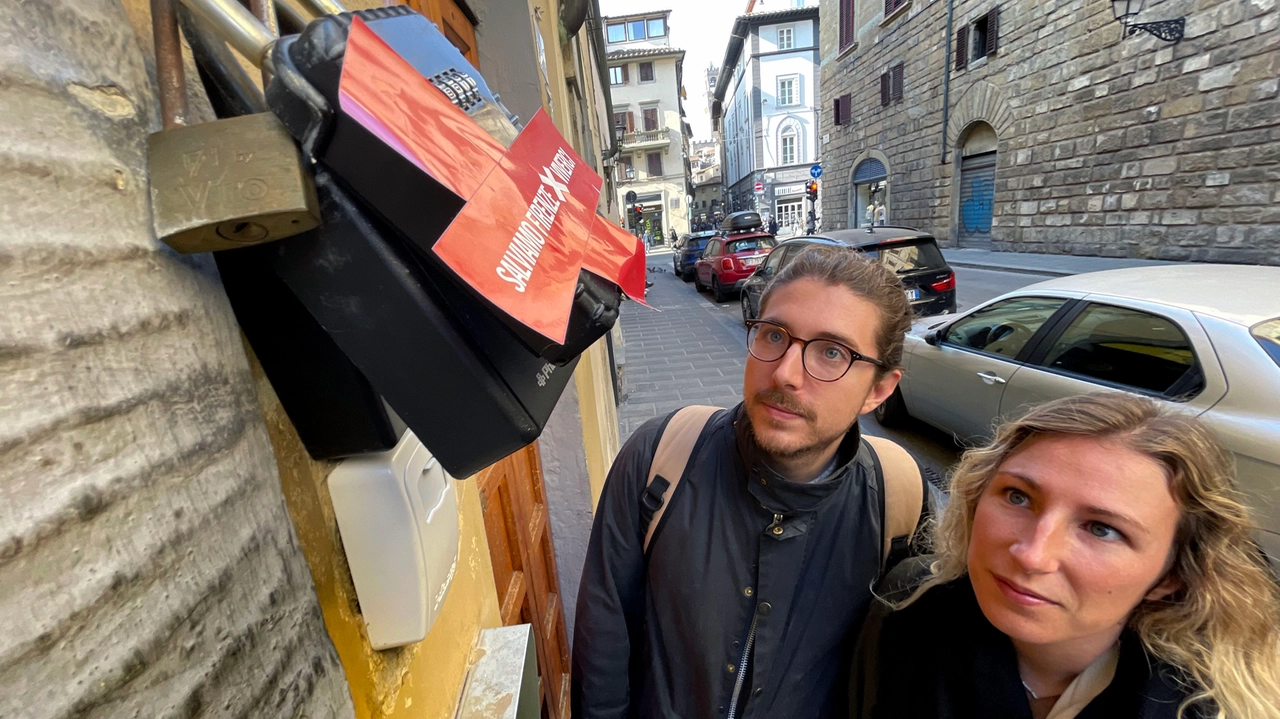 La protesta anti keybox attuata qualche settimana fa da Salviamo Firenze in centro storico (Foto Marco Mori /New Press Photo) La protesta anti keybox attuata qualche settimana fa da Salviamo Firenze in centro storico (Foto Marco Mori /New Press Photo)
