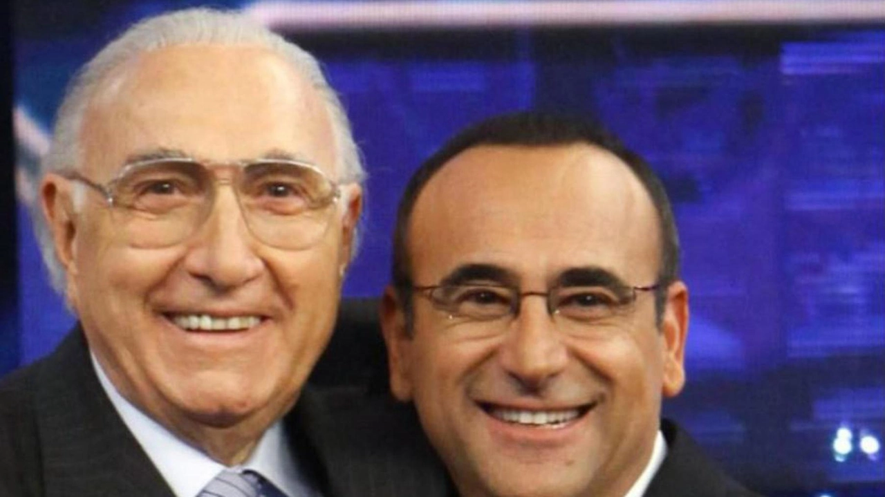 Pippo Baudo insieme a Carlo Conti – da tanti considerato il suo erede – in una foto postata sui social proprio dal conduttore fiorentino