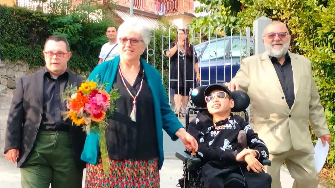 Roberto e Rita Ramella con due ospiti