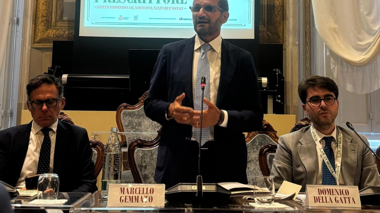 Marcello Gemmato, sottosegretario alla Salute ieri in sala Baleari Marcello Gemmato, sottosegretario alla Salute ieri in sala Baleari