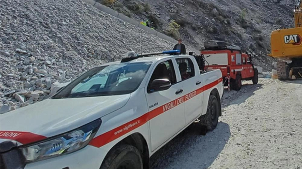 La cava dove ieri è morto un operaio