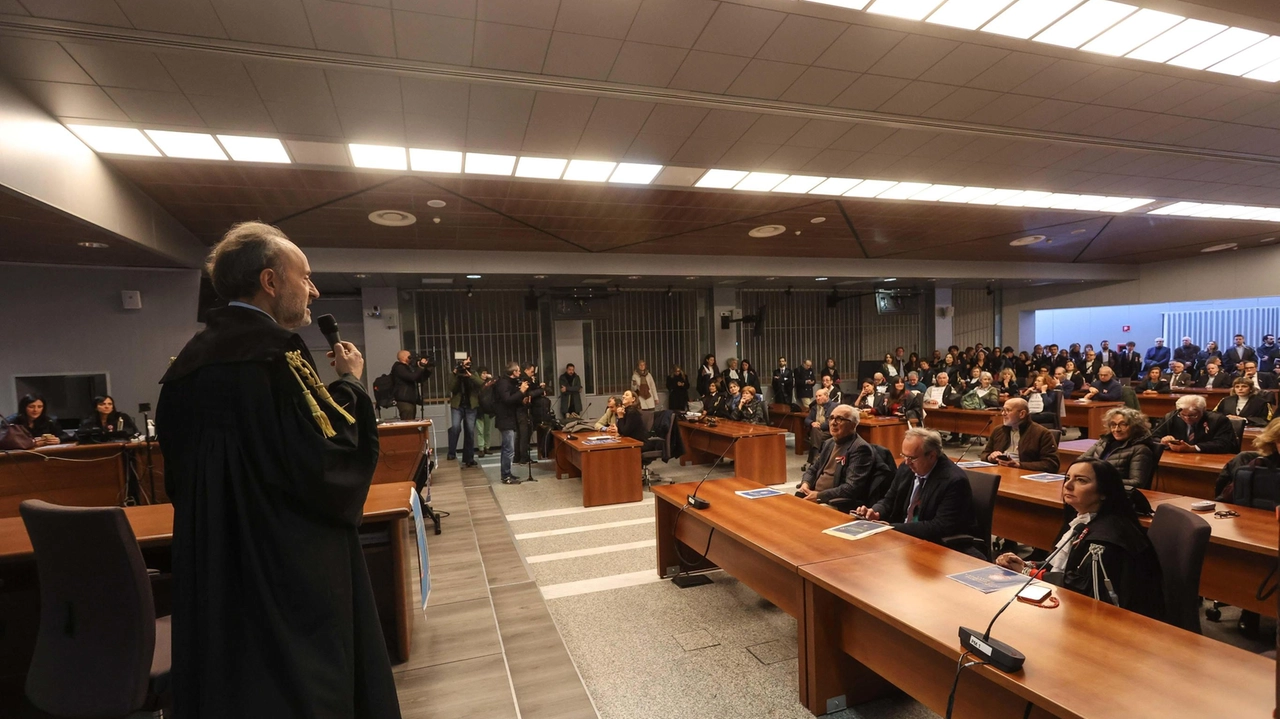 Il presidente di Anm Toscana, Alessandro Ghelardini, nell’aula 32 Il presidente di Anm Toscana, Alessandro Ghelardini, nell’aula 32