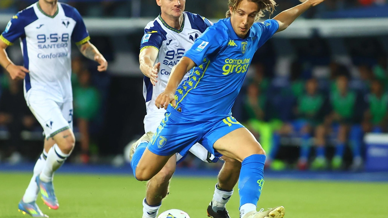 Jacopo Fazzini autore del gol con il Verona