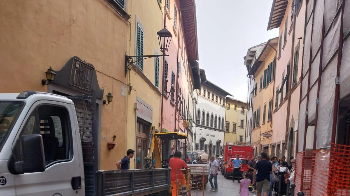 L’intervento in via 4 Novembre