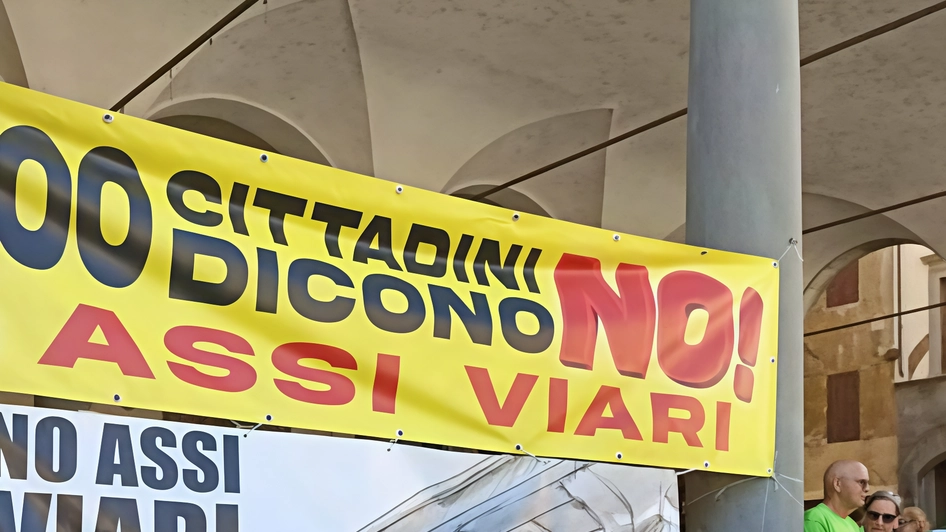 Una manifestazione dei comitati contro gli assi viari della Piana Una manifestazione dei comitati contro gli assi viari della Piana