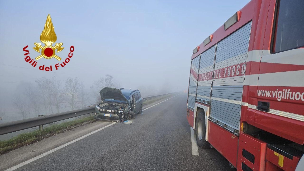 L'intervento dei vigili del fuoco sul luogo dell'incidente L'intervento dei vigili del fuoco sul luogo dell'incidente