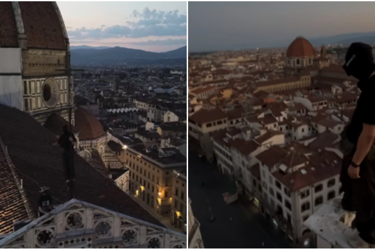 Due frame del video postato sui social