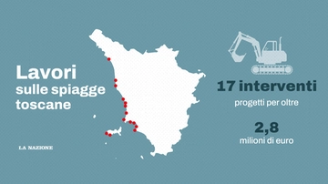 Spiagge toscane, interventi per oltre 2,8 milioni di euro: mappa e dettagli di tutti i lavori