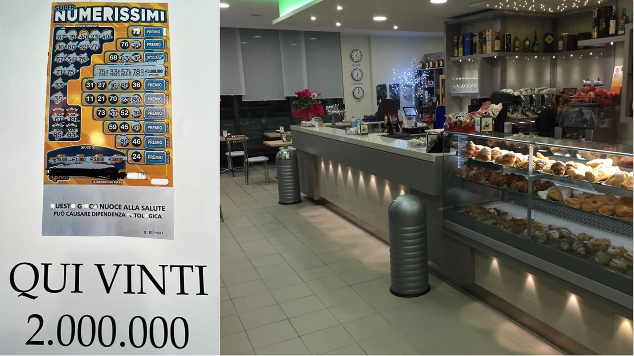 Il biglietto vincente e l'interno del Bar da Beppe (Foto da Facebook) Il biglietto vincente e l'interno del Bar da Beppe (Foto da Facebook)