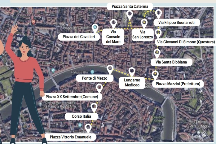 Il percorso della manifestazione