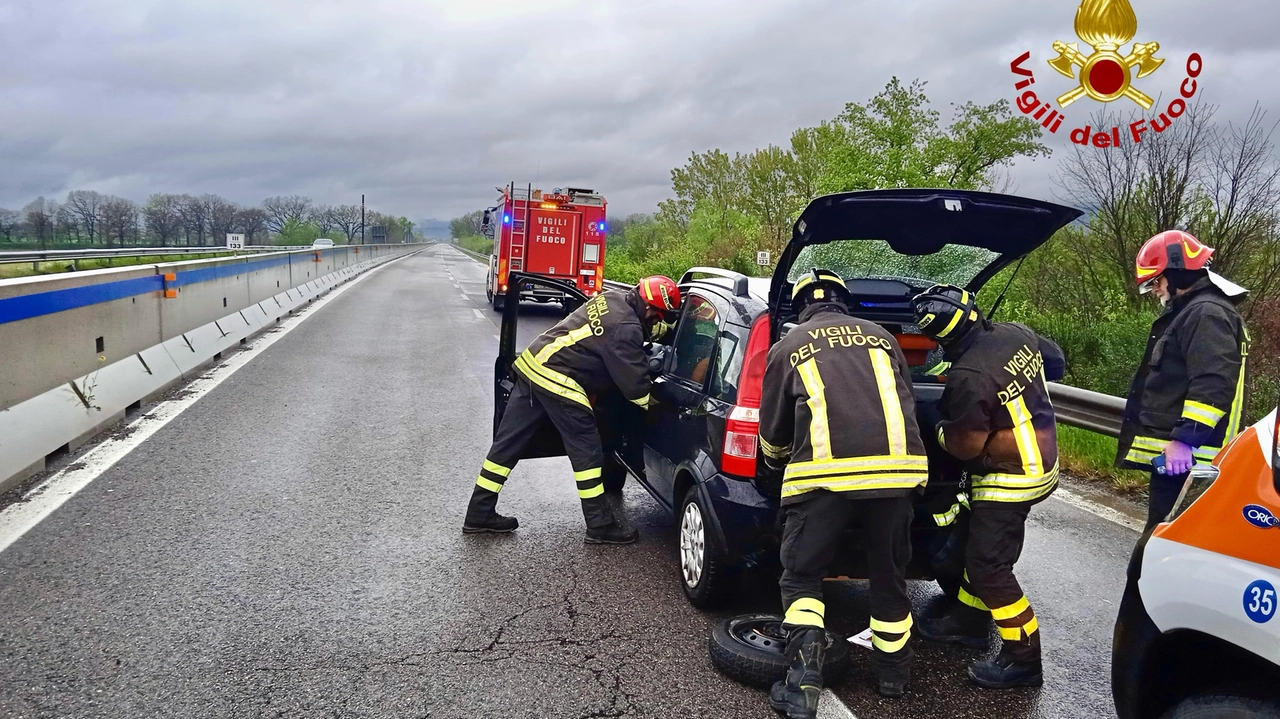 L'intervento dei vigili del fuoco