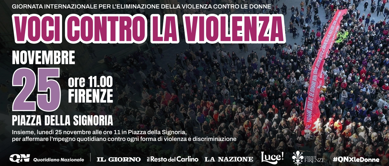 "Voci contro la violenza": torna l'appuntamento per il 25 novembre con QNxleDonne e Comune di Firenze