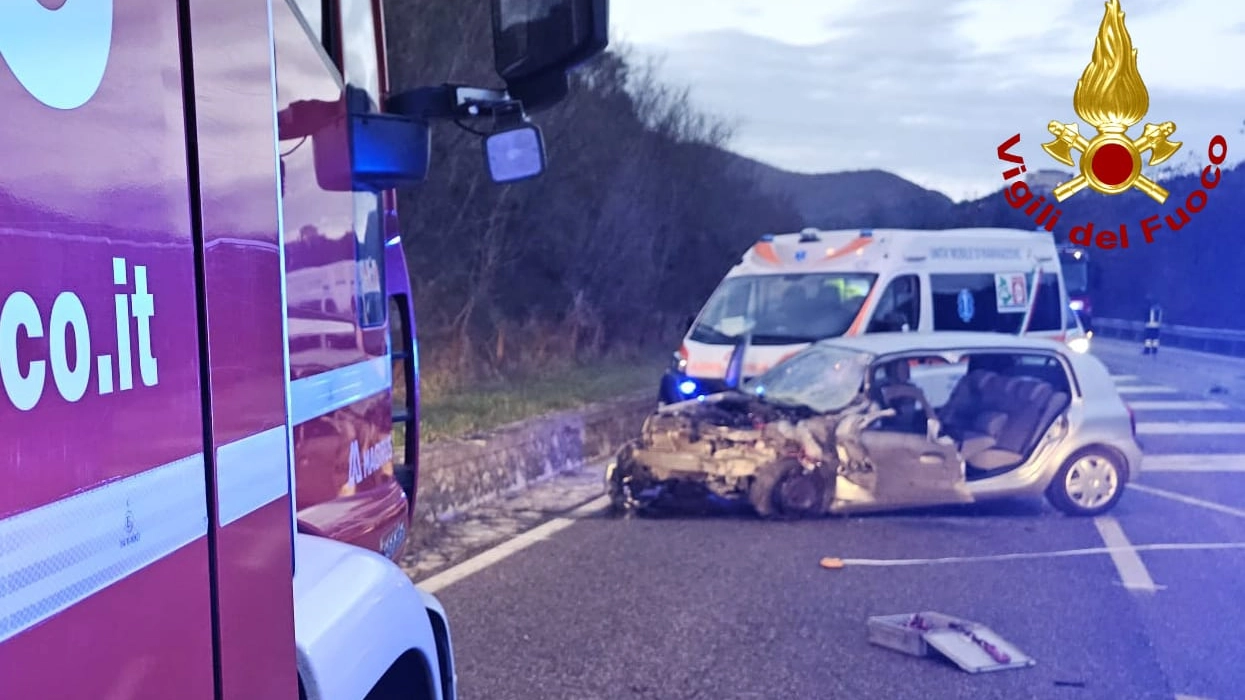 L'auto coinvolta nell'incidente L'auto coinvolta nell'incidente