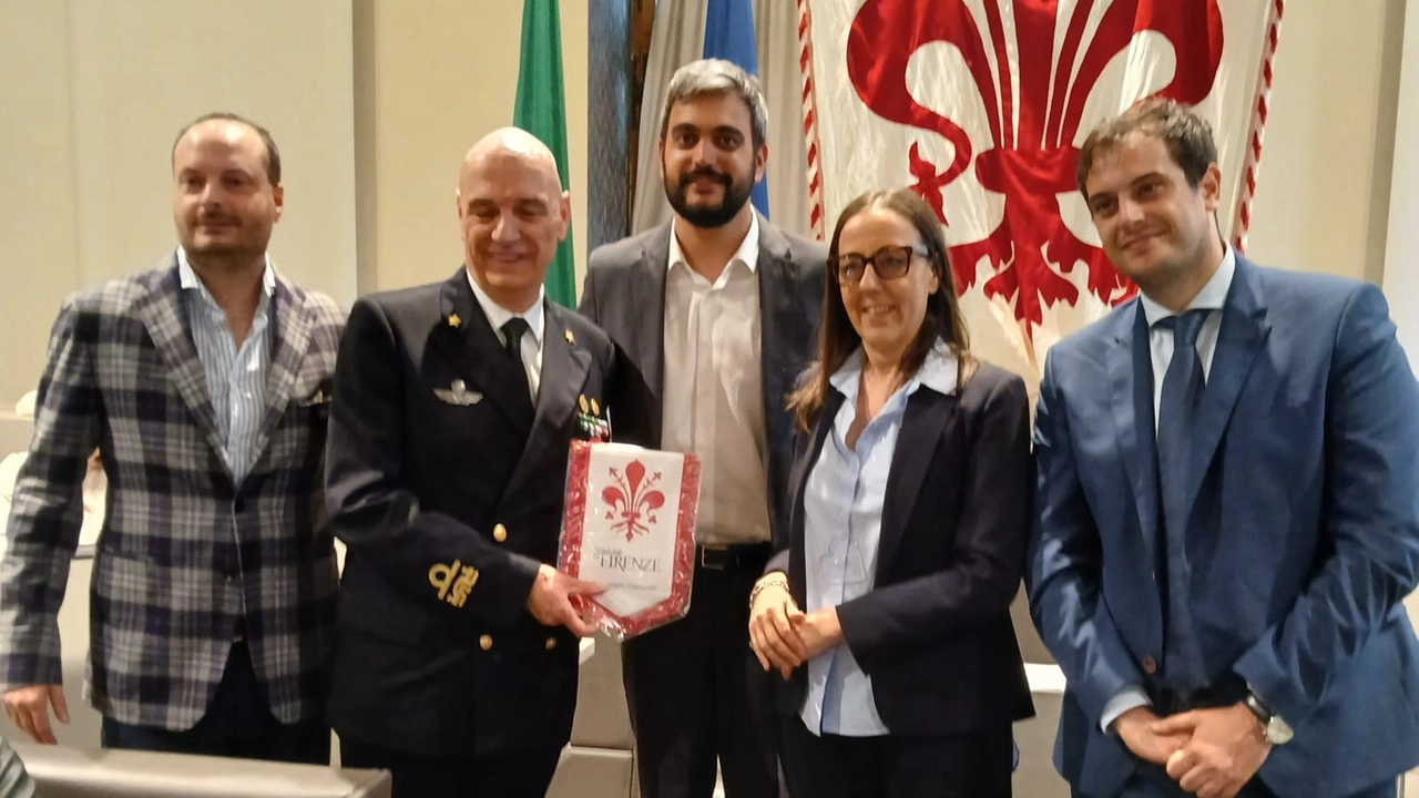 La cerimonia a Palazzo Vecchio La cerimonia a Palazzo Vecchio
