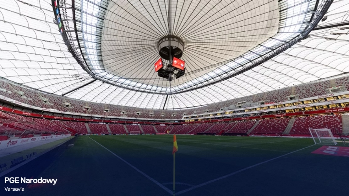 Lo stadio di Varsavia PGE Narodowy (dal sito della Uefa) Lo stadio di Varsavia PGE Narodowy (dal sito della Uefa)
