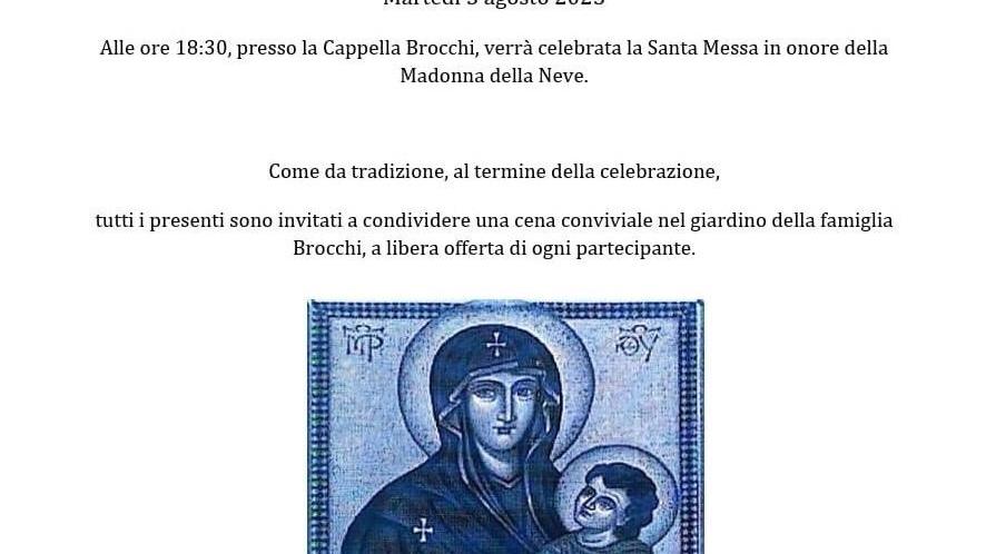 Madonna della Neve, pomeriggio conviviale alla Chiesina Madonna della Neve, pomeriggio conviviale alla Chiesina